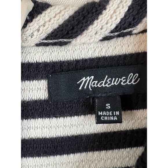 Madewell Black and White Stripped Mid-Length Dress Size Small - Picture 4 of 4